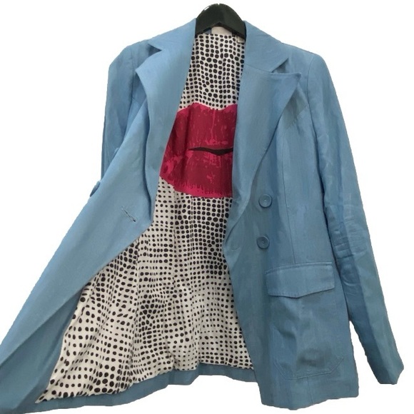 EVA MENDES Chambray 100% Lyocell Lightweight Blazer Size S - Picture 9 of 15